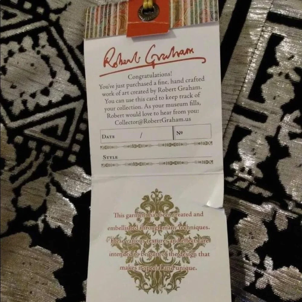 Robert graham sample metallic silver & black jacke - Picture 3 of 3